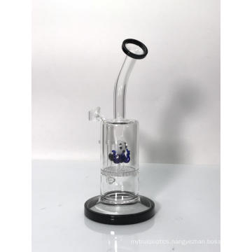 Cute animals glass bongs with a honeycomb percolator